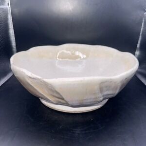 Signed 2014 Chris Luther Stoneware Bowl Seagrive North Carolina Pottery